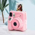 For Fujifilm instax mini SE Photo Bag Crystal Case Shoulder Strap Rope Sticker Set