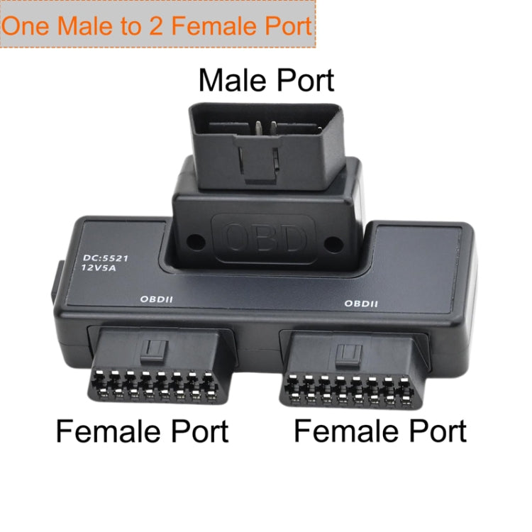 H015 OBD2 Automotive Universal 16Pin 1 To 2 Adapter, H015