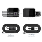 M700A 3 Channels Car Recorder 4K UHD Front+1080P Inside+2K Rear+GPS+WIFI Dash Cam, M700A