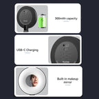 TELESIN Magnetic Selfie Light Rechargeable Foldable Fill Light For Mobile Phone, P5-BGD-01