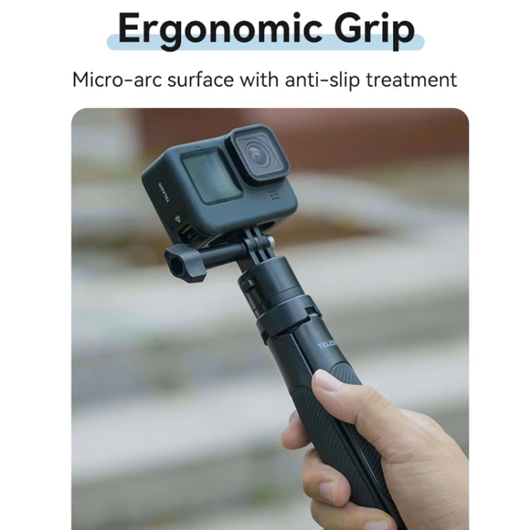 TELESIN Mini Selfie Stick Quick Release Tripod 15-40cm for DJI, Insta360, GoPro and Other Action Cameras, S1-MNP-02