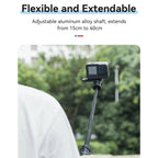 TELESIN Mini Selfie Stick Quick Release Tripod 15-40cm for DJI, Insta360, GoPro and Other Action Cameras, S1-MNP-02