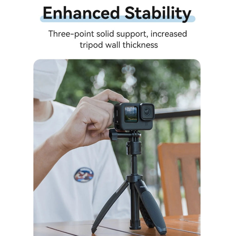 TELESIN Mini Selfie Stick Quick Release Tripod 15-40cm for DJI, Insta360, GoPro and Other Action Cameras, S1-MNP-02