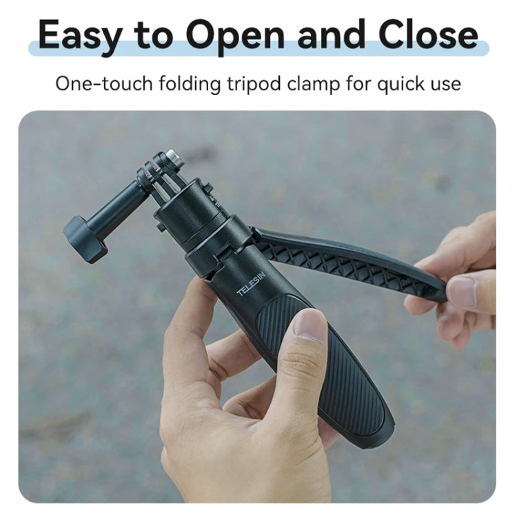 TELESIN Mini Selfie Stick Quick Release Tripod 15-40cm for DJI, Insta360, GoPro and Other Action Cameras, S1-MNP-02