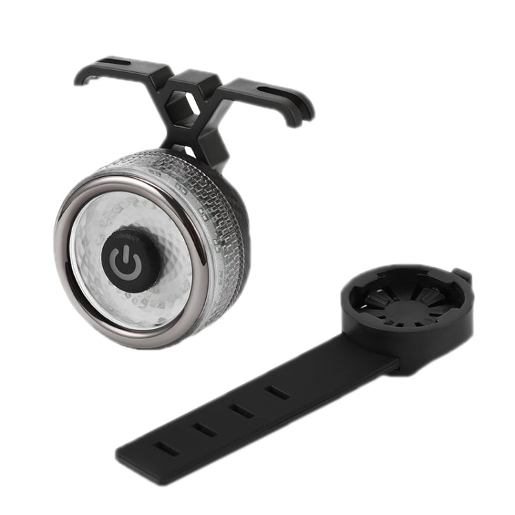 Round Bicycle Intelligent Induction Brake Taillight Night Riding Warning Light, Cushion Model, Seat Post Model, Dual Bracket Model