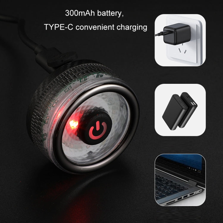 Round Bicycle Intelligent Induction Brake Taillight Night Riding Warning Light, Cushion Model, Seat Post Model, Dual Bracket Model
