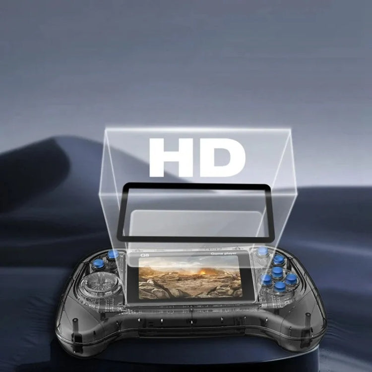 Q8 Handheld Game Console 3.0 Inch Screen Support TV Connection Built In 800 Games, Singles Transparent Gray, Singles Transparent Blue, Singles Transparent Purple, Doubles Transparent Gray, Doubles Transparent Blue, Doubles Transparent Purple