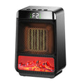E03 Desktop PTC Heater Dynamic Flame Light Warmer, US Plug, EU Plug, UK Plug
