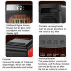 E03 Desktop PTC Heater Dynamic Flame Light Warmer, US Plug, EU Plug, UK Plug