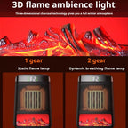 E03 Desktop PTC Heater Dynamic Flame Light Warmer, US Plug, EU Plug, UK Plug
