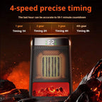 E03 Desktop PTC Heater Dynamic Flame Light Warmer, US Plug, EU Plug, UK Plug