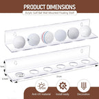 Acrylic Golf Ball Table Tennis Wall Display Rack, 132-1, 132-2