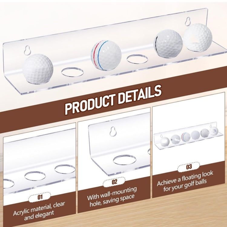 Acrylic Golf Ball Table Tennis Wall Display Rack, 132-1, 132-2