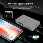 Dual M.2 NVME SSD RAID Array Mobile Hard Drive Enclosure Type-C USB3.2 GEN2x2 20G 586R, PH8586R
