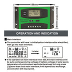 12V/24V Solar Charge And Discharge Controller Dual USB Port LCD Solar Cells Panel Charge Regulator, 10A, 20A, 30A