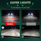Pair 150W Four Copper Tube 24 LED Spotlight Car Headlight, 9005, 9006, 9012, H1, H4, H7, H11