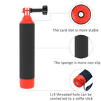 Water Floating Grip with 1/4 Inch Screw and Thread For Action Camera Accessories, Water Floating Grip