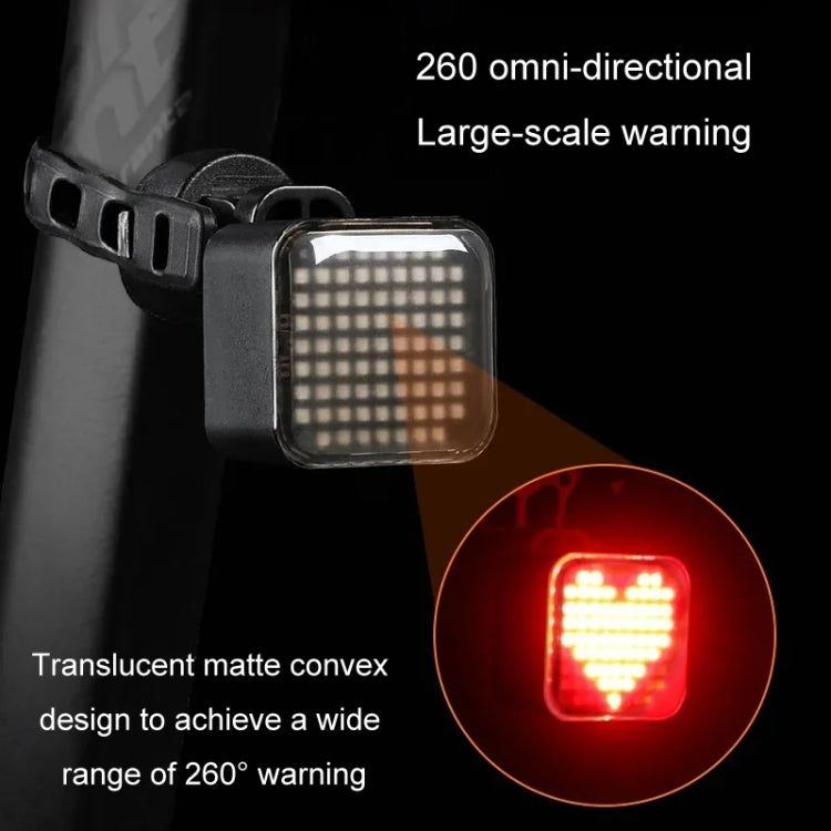 ESLNF Bicycle Tail Light Mountain Bike Smart Brake Sensor Auto Switch Waterproof Warning Lamp, Cushion Mount, Seatpost Mount