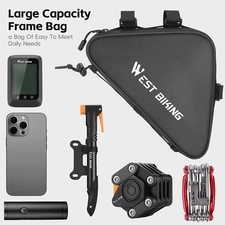 WEST BIKING Bicycle Crossbar Triangle Bag Cycling Equipment Tool Bag