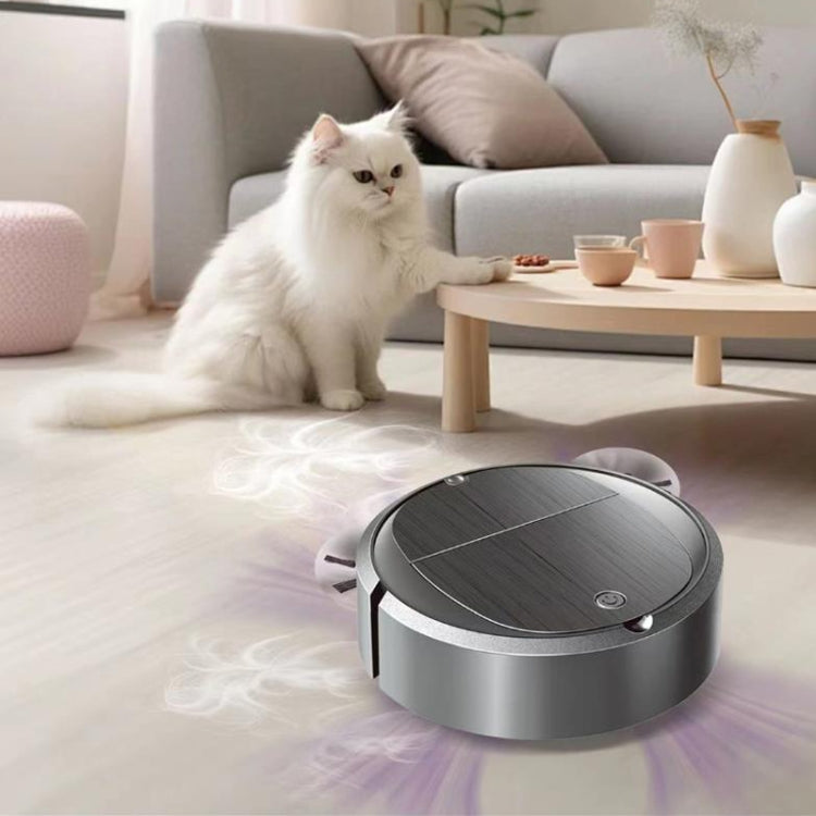 Intelligent Sweeper Robot Home Automatic 3 In 1 Integrated Cleaning Machine Vacuum Cleaner, Battery White, Battery Black, Rechargeable White, Rechargeable Black