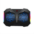 YL-017 2-Fans RGB Lighting Effect Silent Adjustable Speed Laptop Cooling Stand, YL-017 2-Fans