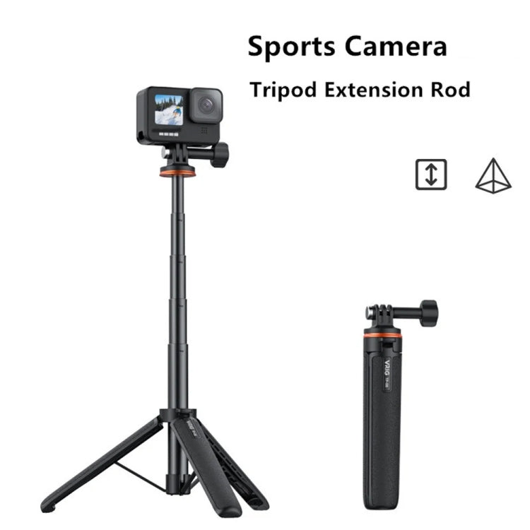 VRIG Tripod Selfie Stick 17-51cm Adjustable Extension Pole for DJI, Insta360, GoPro and Other Action Cameras
