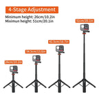 VRIG Tripod Selfie Stick 17-51cm Adjustable Extension Pole for DJI, Insta360, GoPro and Other Action Cameras