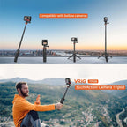 VRIG Tripod Selfie Stick 17-51cm Adjustable Extension Pole for DJI, Insta360, GoPro and Other Action Cameras