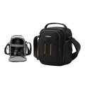 Cwatcun D140 Shoulder Crossbody Camera Storage Bag Shockproof Dropproof Leisure Outdoor Small Bag, Small Black, Large Black