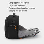 Cwatcun D140 Shoulder Crossbody Camera Storage Bag Shockproof Dropproof Leisure Outdoor Small Bag, Small Black, Large Black