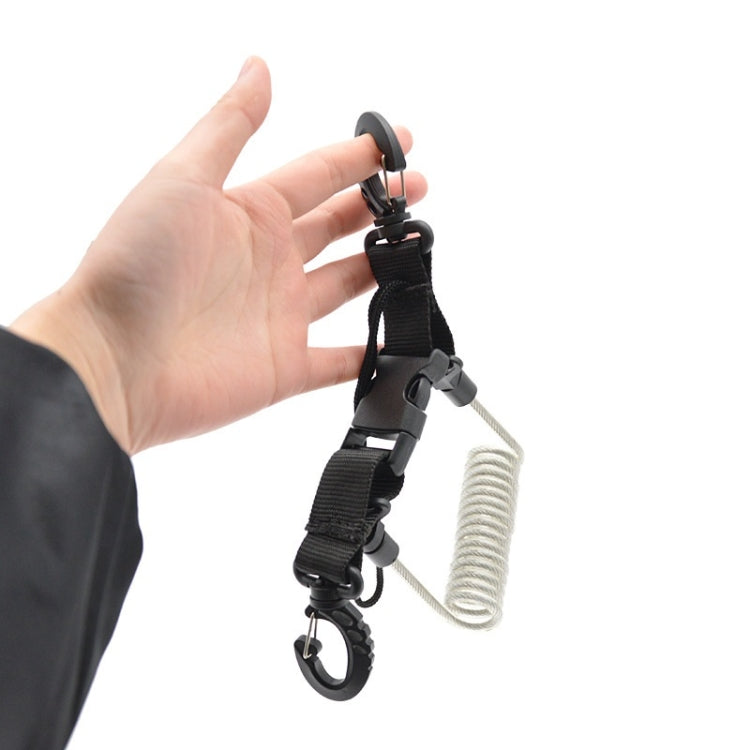 Diving Camera TPU Spring Steel Wire Retractable Anti-lost Rope, Transparent Blue, Transparent Black, Transparent Green, Transparent, Orange, Black, Lake Blue, Transparent Purple