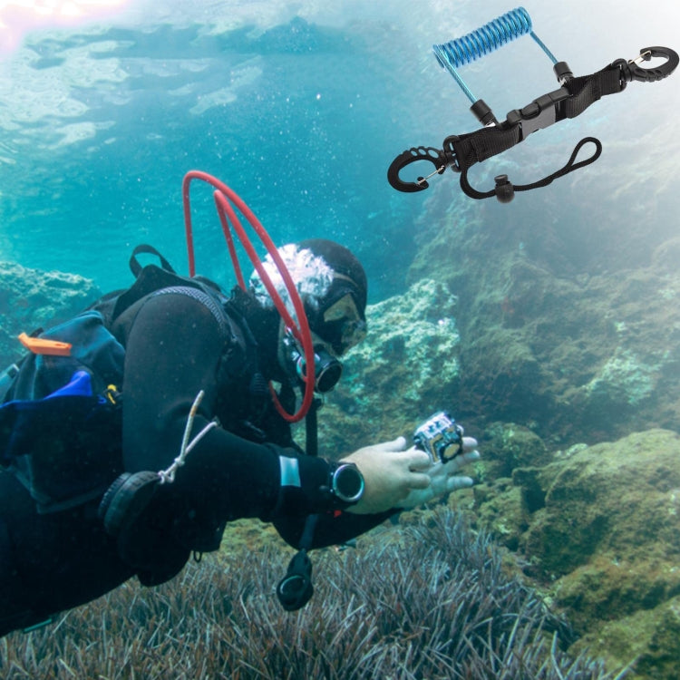 Diving Camera TPU Spring Steel Wire Retractable Anti-lost Rope, Transparent Blue, Transparent Black, Transparent Green, Transparent, Orange, Black, Lake Blue, Transparent Purple