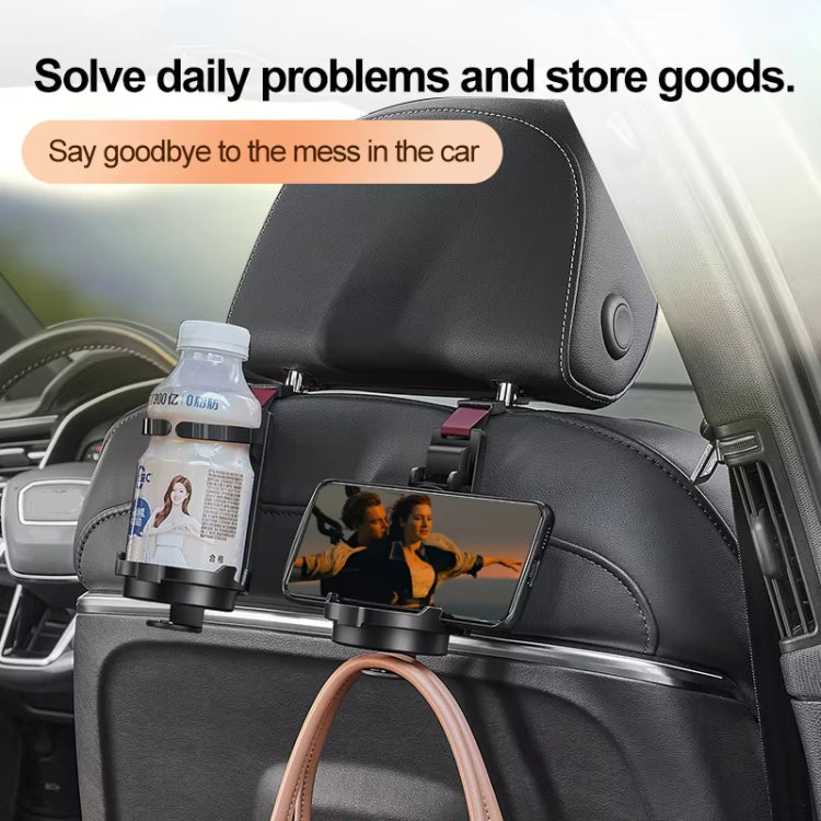 3 In 1 Car Seat Back Hanger for Cup and Phone Vehicle Seat Headrest Hooks