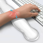 Cool Silicone Keyboard Wrist Rest Mouse Pad Relieve Wrist Fatigue, Small Transparent, Small Transparent Gray, Small Green, Large Transparent, Large Transparent Gray, Large Green