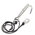 Diving Double-headed Stainless Steel Flow Hook With Safety Rope, Blue, Black, White, Red, Yellow, Pink, Light Green Luminous, Sky Blue Luminous