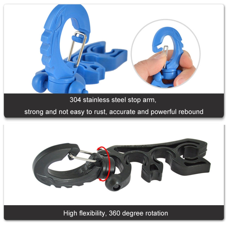 Diving Second-Stage Head Fixing Clamp BC Low-Pressure Hose Clamp, Blue, Black, Fruit Green, Pink, Dark Orange, Luminous Yellow, Light Orange