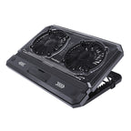 NUOXI C300 Dual-fans RGB Light Adjustable Laptop Radiator Lifting and Folding Cooling Stand, C300 Dual-fans
