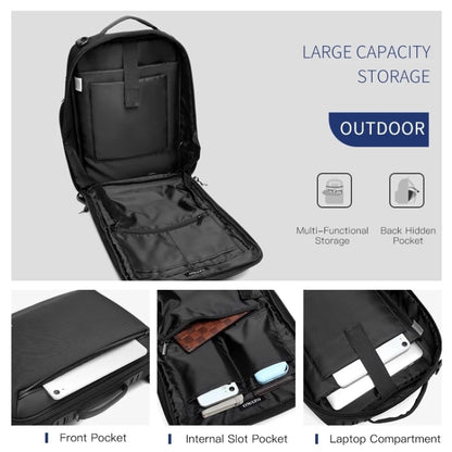 Ozuko Business Laptop USB Backpack Men Schoolbag