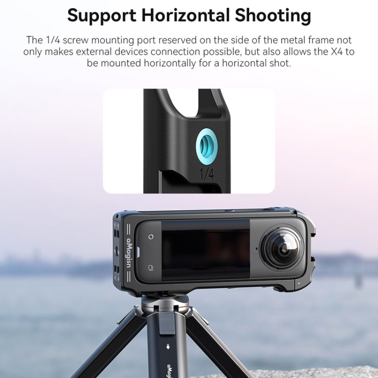 For Insta360 X4 aMagisn Quick-release Plastic Rabbit Cage Expansion Frame, Quick-release Plastic Frame