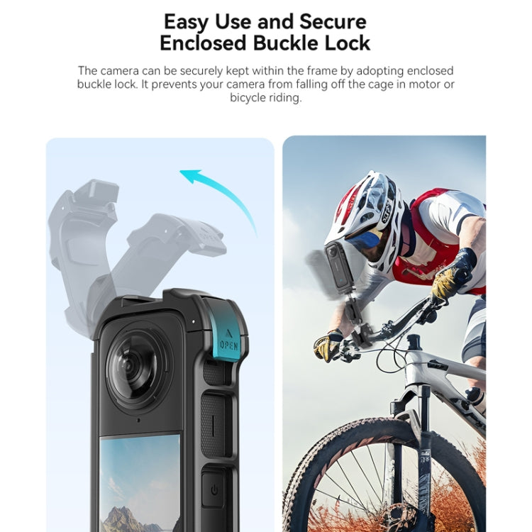 For Insta360 X4 aMagisn Quick-release Plastic Rabbit Cage Expansion Frame, Quick-release Plastic Frame