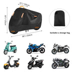 Motorcycle Rain Sun Protection Cover Oxford Cloth Dustproof With Anti-theft Buckle, M, L, XL, XXL, XXXL, XXXXL