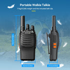RETEVIS H777 16 Channels Compact Portable Handheld Walkie Talkie With Charging Base, PMR, FRS, 1pair PMR, 1pair FRS