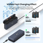 For GoPro HERO13 Black aMagisn Battery Charging Box Triple Slot Charging Case, For GoPro HERO13