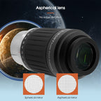SVBONY SV230 1.25/2 Inch Universal Astronomy Wide Angle Zoom Eyepiece 8-20mm 57-72 Degrees, SV230