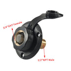 RV Brass Water Inlet Check Valve Yacht Accessories, White, Black, White+Raw Tape, Black+Raw Tape