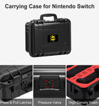 DEVASO For Switch / OLED IP67 Waterproof Storage Case Hardshell Bag, Orange Blue, Black White, Black, Orange Blue+Shoulder Strap, Black White+Shoulder Strap, Black+Shoulder Strap