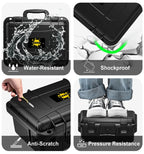 DEVASO For Switch / OLED IP67 Waterproof Storage Case Hardshell Bag, Orange Blue, Black White, Black, Orange Blue+Shoulder Strap, Black White+Shoulder Strap, Black+Shoulder Strap