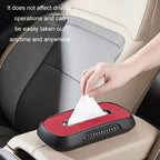 Car Sun Visor Hanging Sunroof Seat Back Tissue Box, Leather Black, Leather Beige, Leather Brown, Leather Red, Suede Dark Gray, Suede Beige, Suede Brown, Suede Red