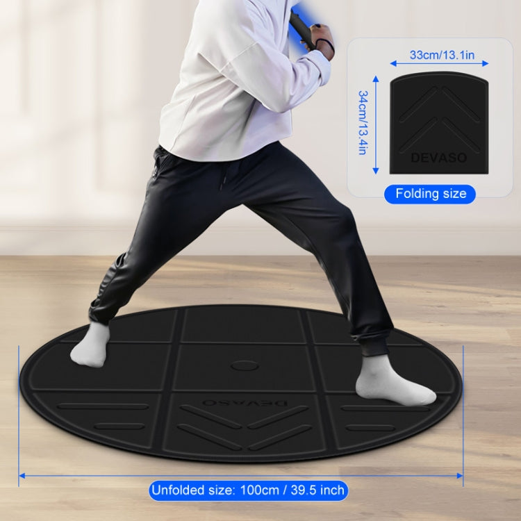 DEVASO VR Glasses Sport Game Simulation Floor Mat, Black