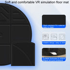 DEVASO VR Glasses Sport Game Simulation Floor Mat, Black